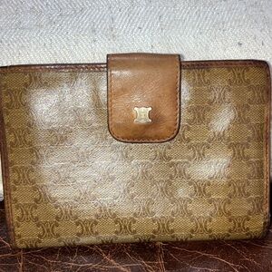 Celine Vintage Kisslock Wallet with Logo